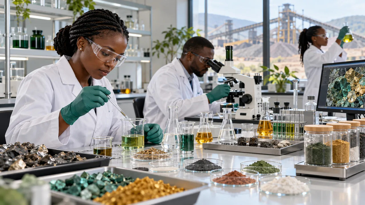 Illustrative mineral testing laboratory