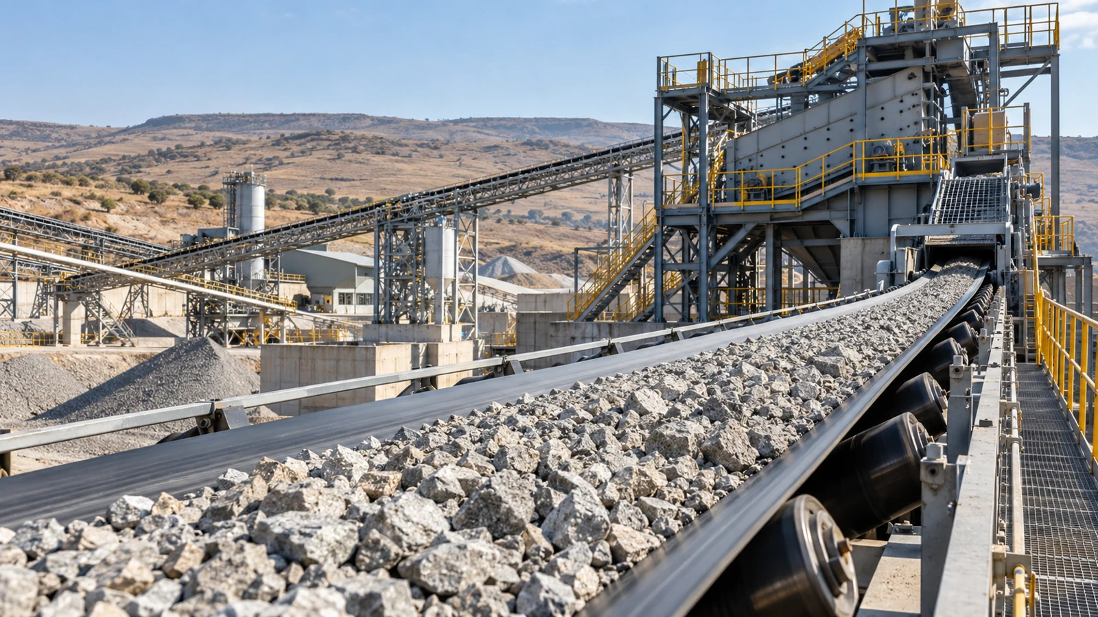 Illustrative mineral processing conveyor